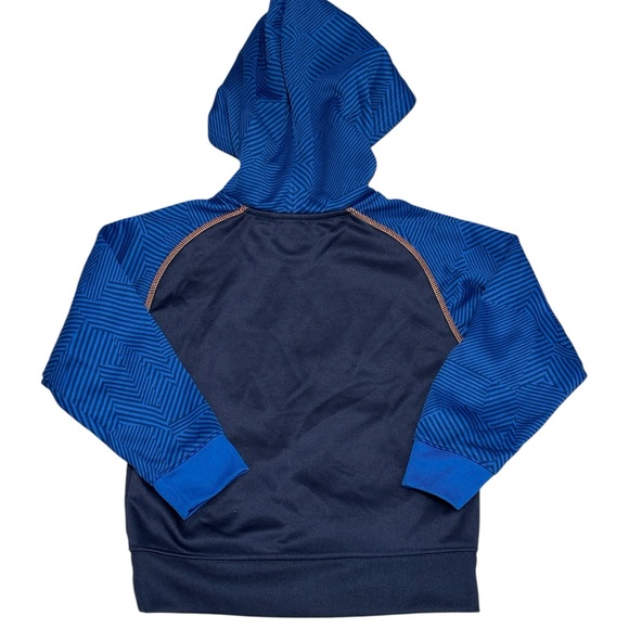Champion Boys Kids Youth 6 Small Long Sleeve Navy Orange Hoodie Kangaroo Pocket - Picture 5 of 9